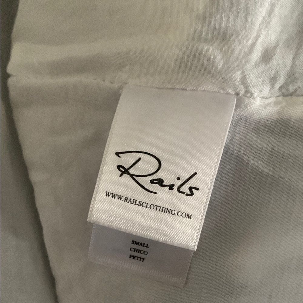 RAILS Ashlyn Midi Dress in Levanzo Blue White Silver Stripes Linen Blend Sz S - Picture 7 of 13